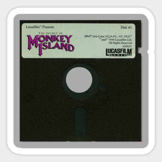 Floppy floppy The Secret Of Monkey Island Sticker TeePublic